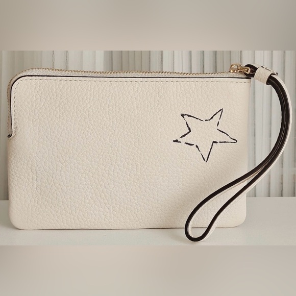 Coach White Wristlet with Butterfly Design NWT - Picture 3 of 4